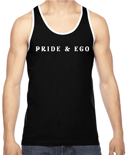 Pride and Ego Classic Ringer Tank In Black