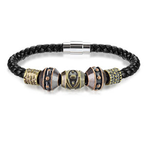 Pride and Ego Tribal Bead Leather Bracelet
