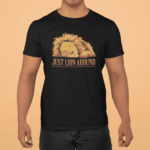 Pride and Ego Just Lion Around Black TShirt