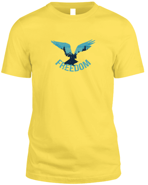 Pride and Ego Freedom Bird TShirt In Yellow