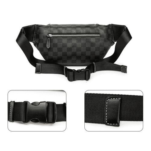 Front view of a bag and its straps