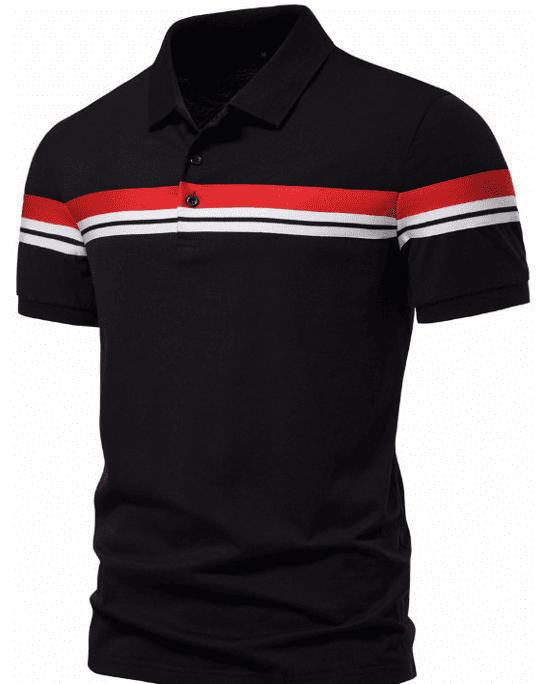 Pride and Ego Striped Polo Shirt In Black