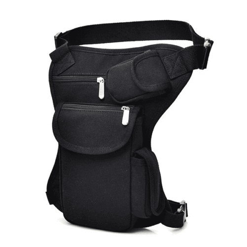 Pride and Ego Waist Sport Canvas Bag In Black