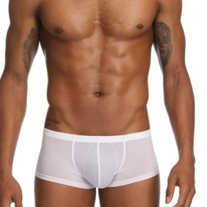 A Man Wearing a Tight White Color Underwear
