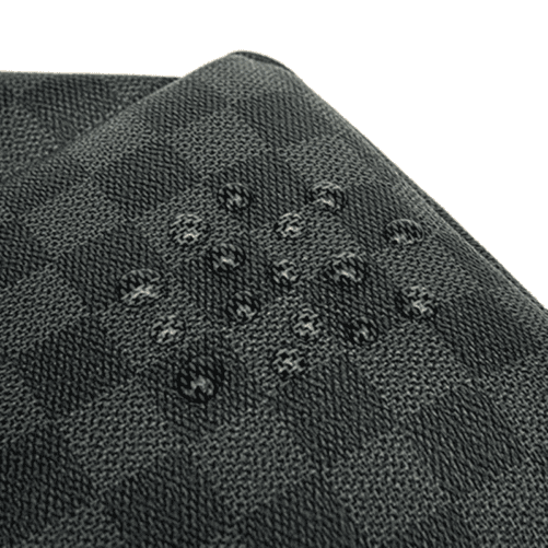 A backpack with droplets of water