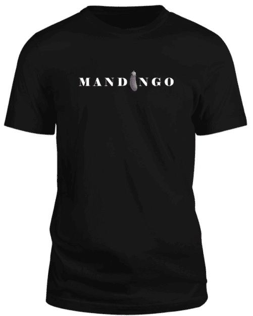 A black shirt with a text that says Mandingo