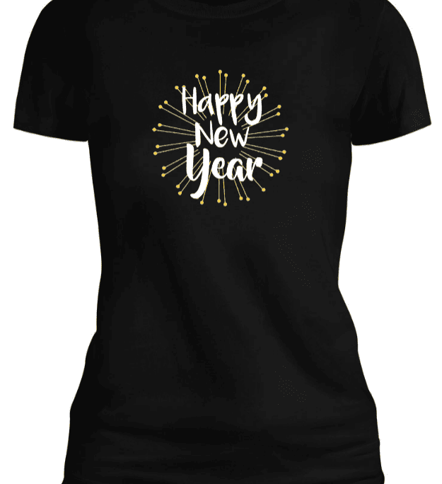 P&E Women's Happy New Year T-shirt